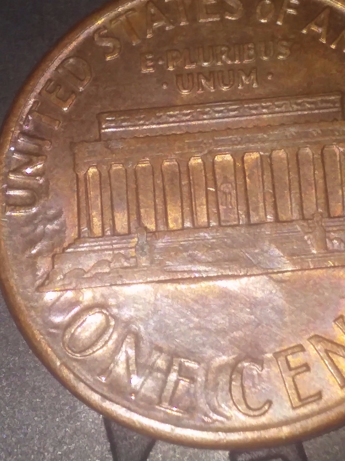 1988-D-Penny---Please-Help,-Struck-Through,-Struck-Fragment?-Double-Die?