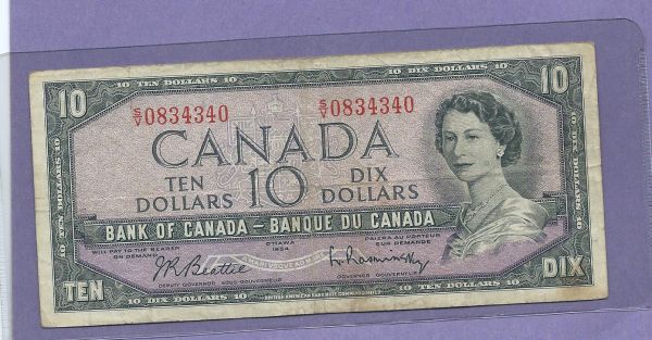1954-$10-Dollar-Bill