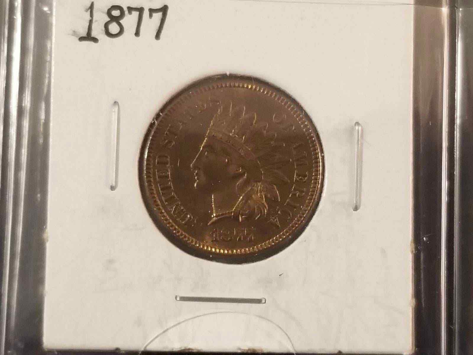 1877-And-1909-S-AU-Or-Unc-Indian-Cents