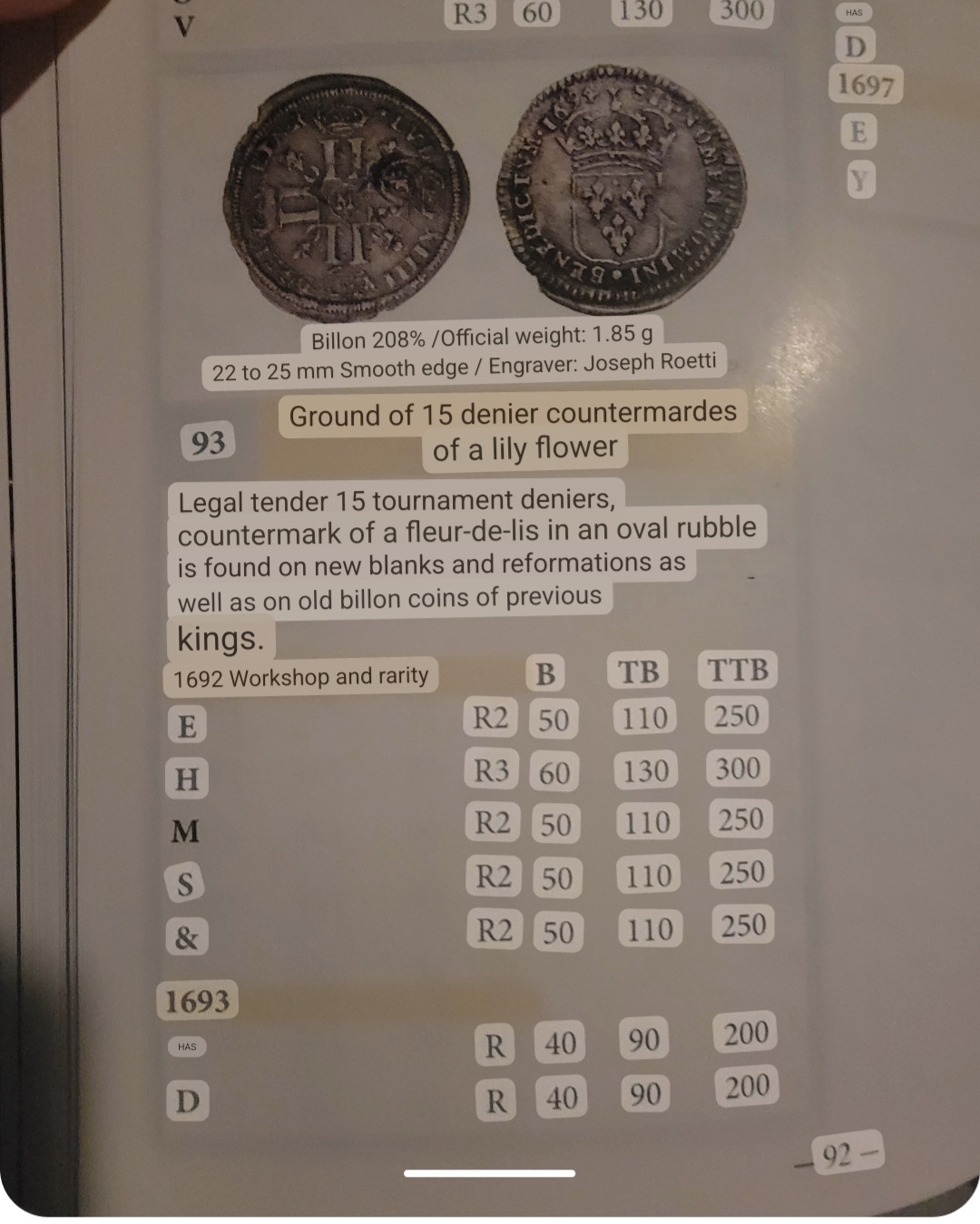 1695-France-Louis-Xiv-Quinzain-Mintmark-Mystery