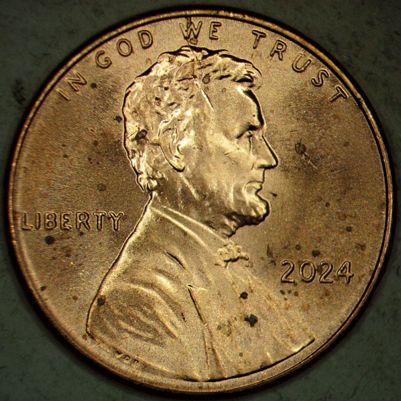 2024-P-Lincoln-Shield-Cent--Spikehead-Die-Crack-And-Die-Chip