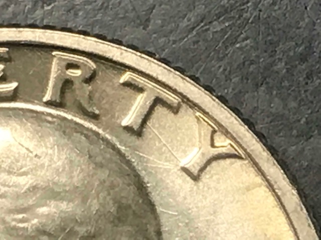 Bicentennial-Quarter-With-Die-Scratches/Polishing