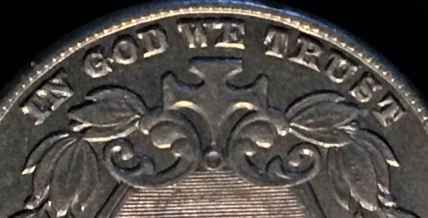 1883-Nickel-With-Altered-Motto-And-Multiple-Cracks