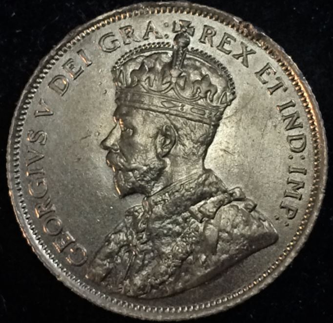 1912-$-5-Canada-Gold-W/-Odd-Letters/Figures-W/-No-Pattern-Stamped-On-Rim