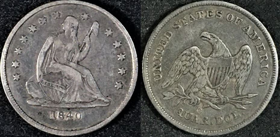 1840-O-Seated-Liberty-25c:-Which-Is-The-Scarcer-Mintmark-Location-For-An-ND-Variety?
