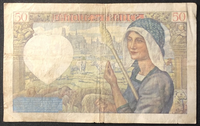 1940-France-50-Francs-Currency-Grade