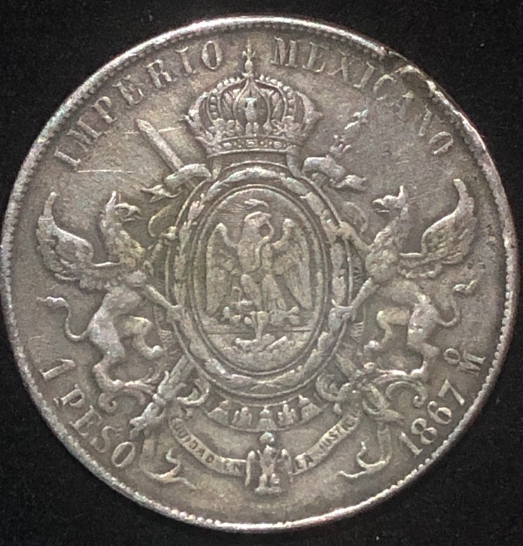1867-MO-Mexico-1-Peso---Grade-Needed