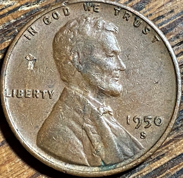 1950-D-Lincoln-Penny-Lamination-Dog-Ear-Lamination-Obverse-&-Reverse-Issues-Too