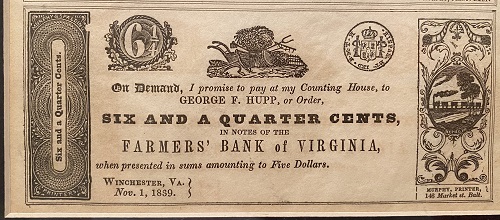 Uncut-Sheet-1839-Farmers-Bank-Of-Virginia-Winchester-VA