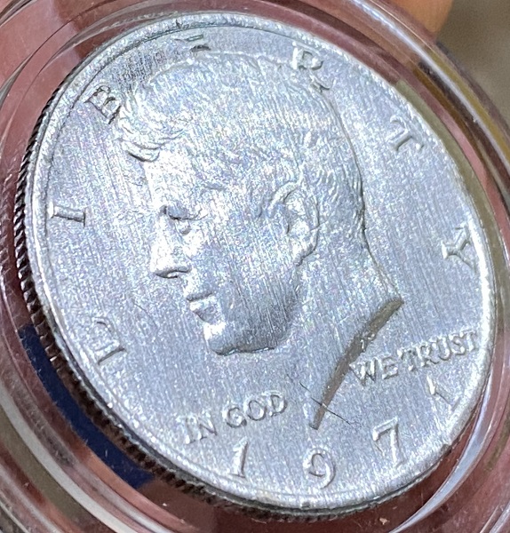 1971-P-Kennedy-Half-40-Percent-Silver-&-Planchet-Striations