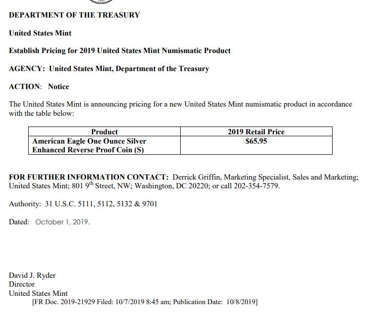2019-US-Mint-Product-Schedule