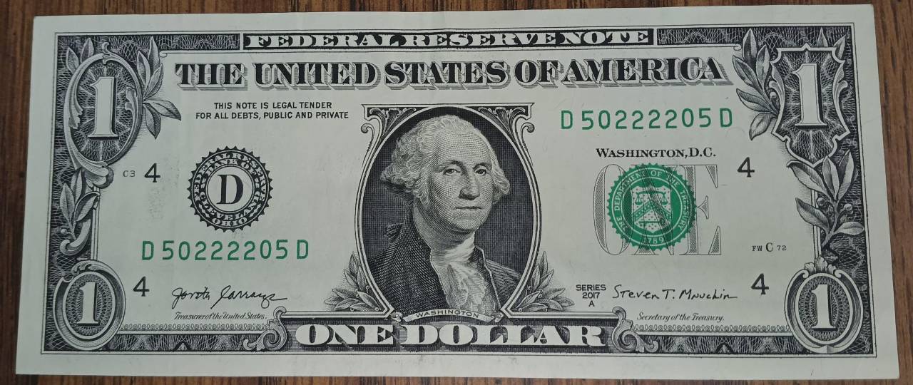 $1-Radar-Note-D50222205-D