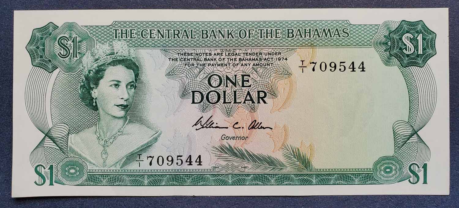 Bahamas---1974-Allen-1-Dollar-Notes