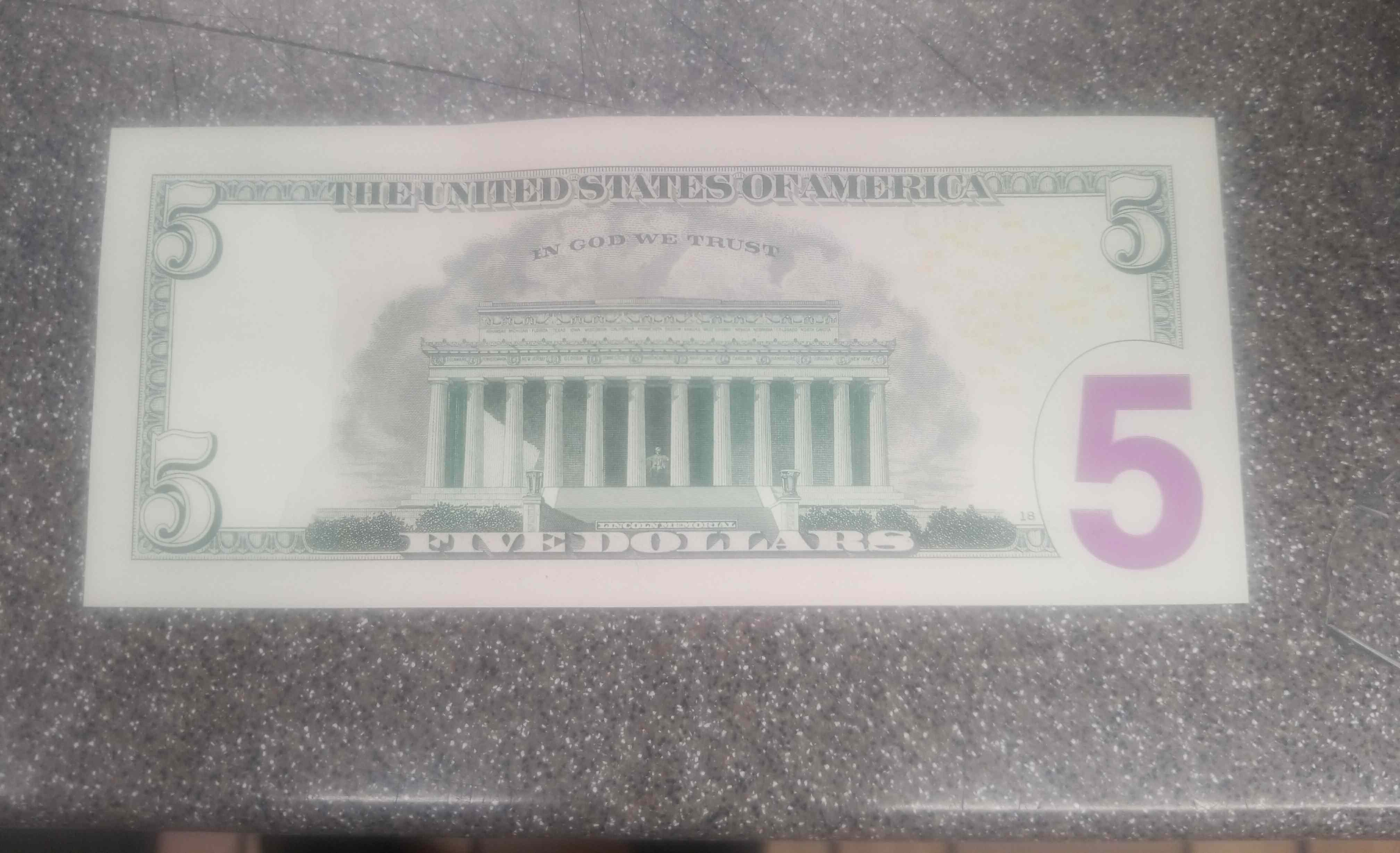 Fancy-Serial-Number.-$5-Uncirculated-Repeater
