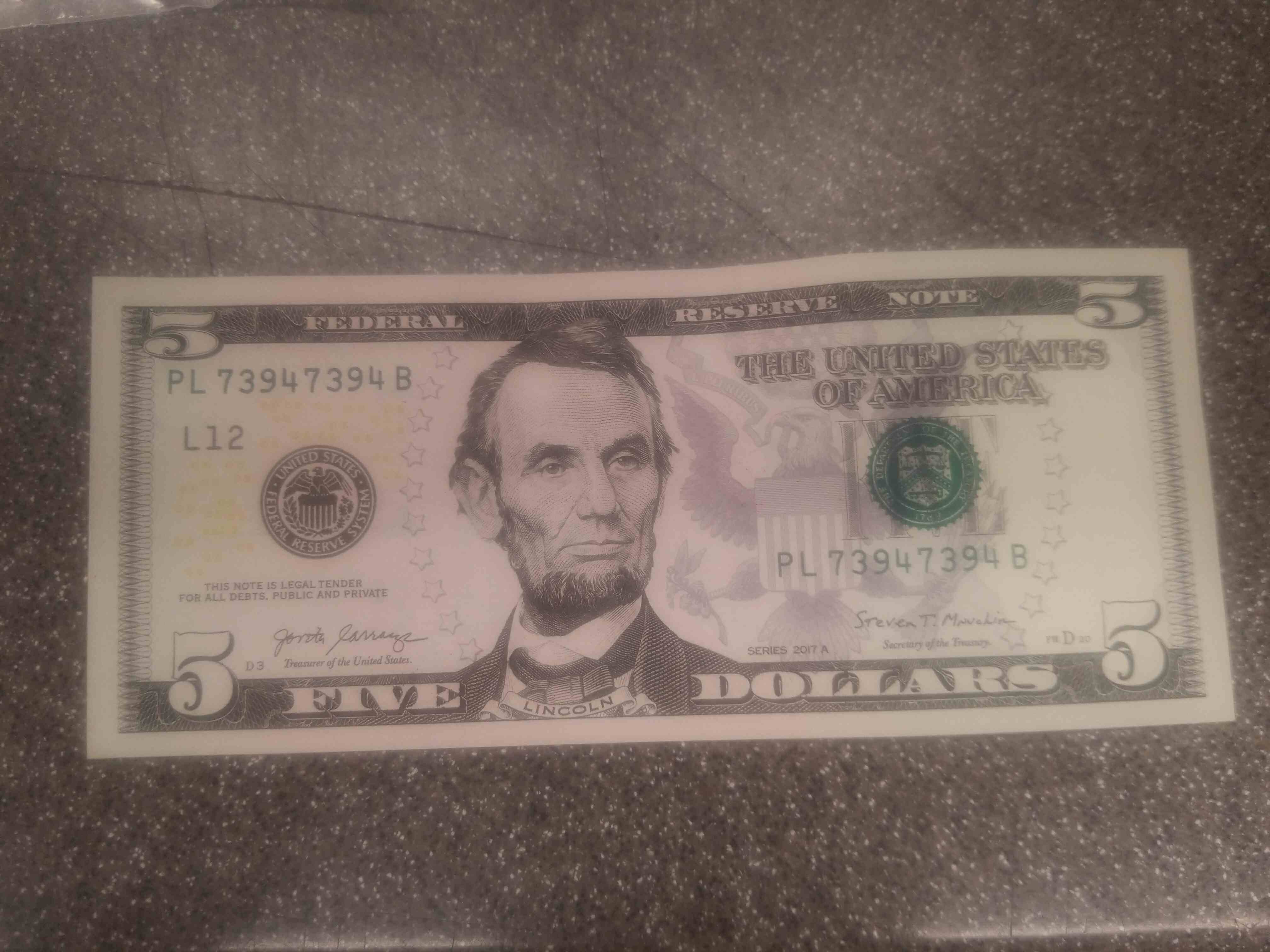 Fancy-Serial-Number.-$5-Uncirculated-Repeater