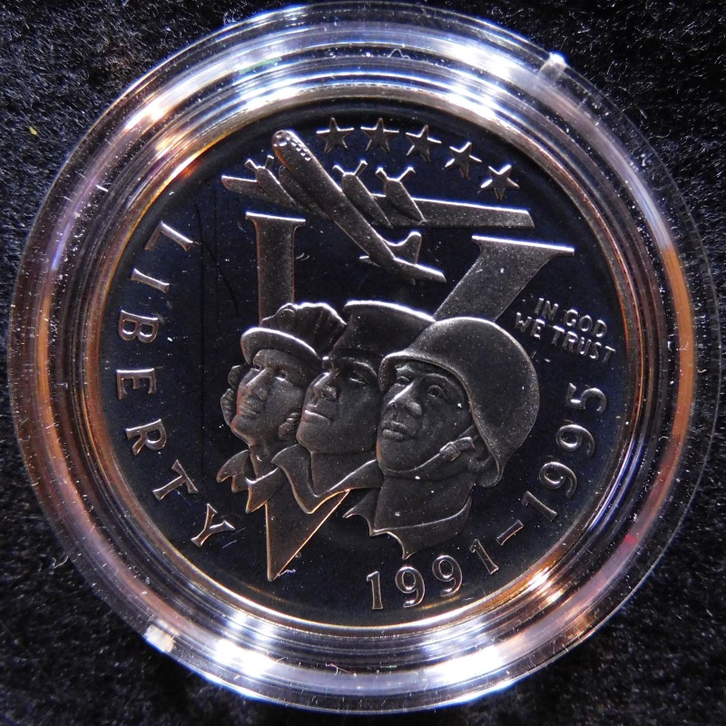 1991-1995-World-War-II-50th-Anniversary-Silver/Clad-Proof-W/P-Silver/Clad-Unc-D/P