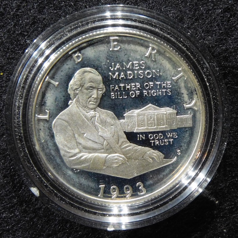 1993-S-Bill-Of-Rights-Silver-Proof-Dollar-And-Half-Dollar
