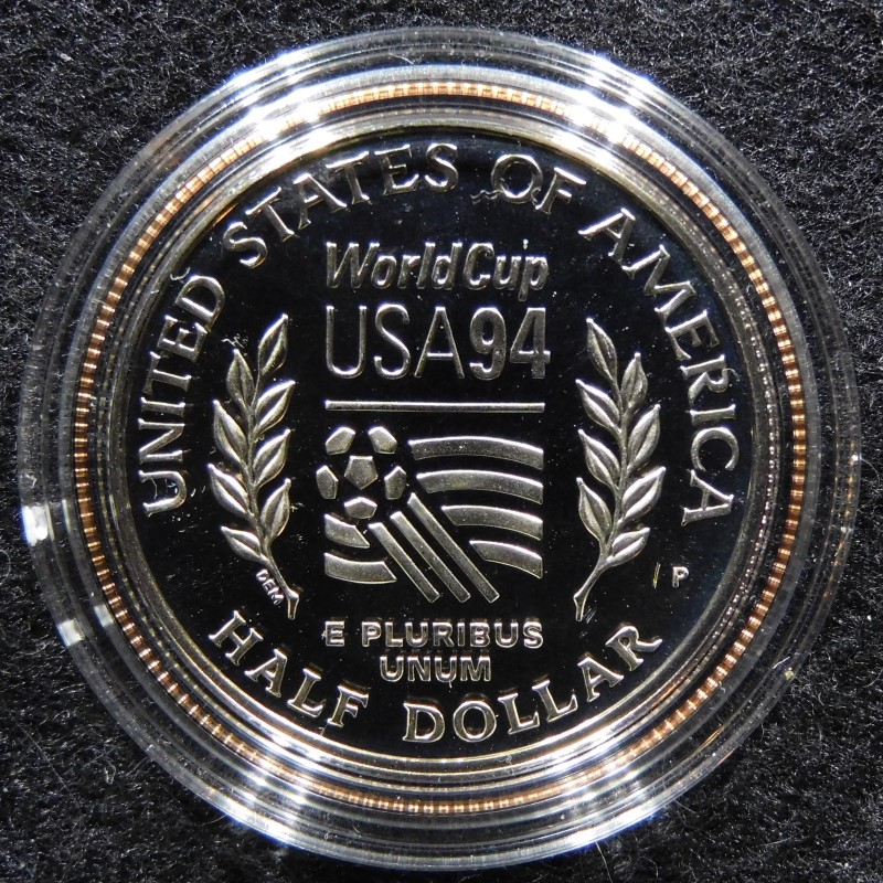 1994-S/P-World-Cup-USA-Silver-Dollar-And-Clad-Half-Dollar-Proofs