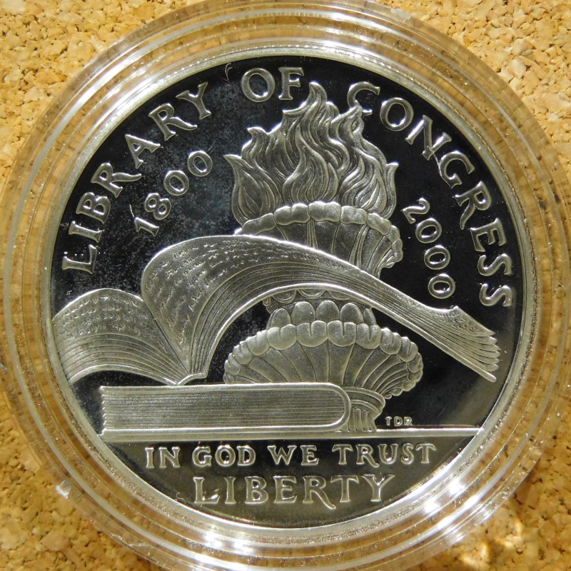 2000-P-Library-Of-Congress-Bicentennial-Proof-Silver-Dollar