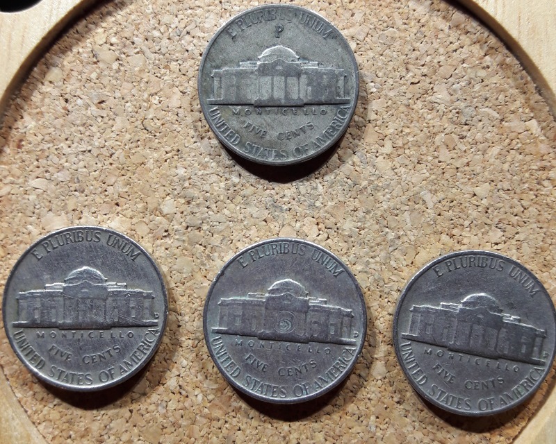 Jefferson-Nickels-Found-In-Coin-Rolls:-1944-P,-1955-D,-1958-D