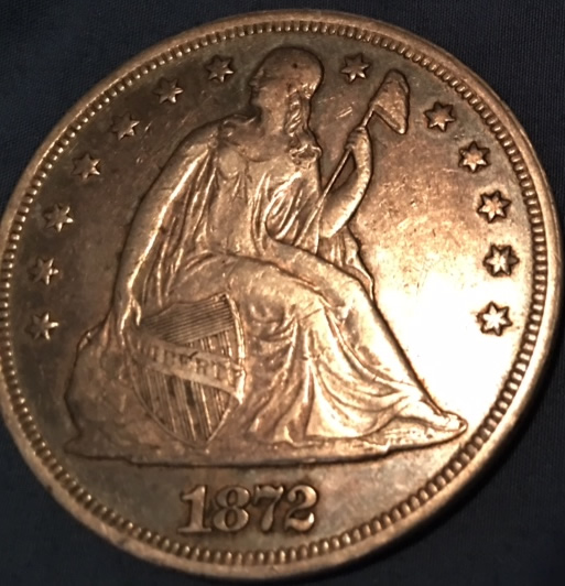 New-Pickup:-1872-Seated-Dollar-For-Grading