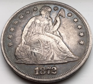 New-Pickup:-1872-Seated-Dollar-For-Grading