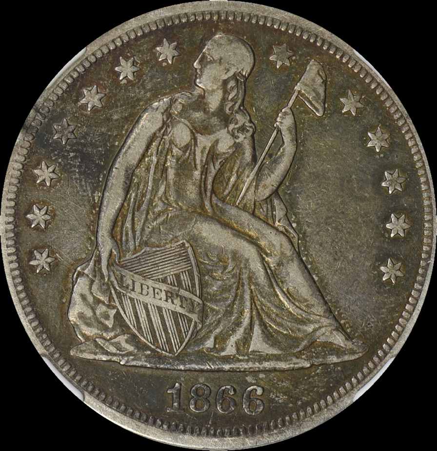 1866-Seated-Dollar-For-Grading