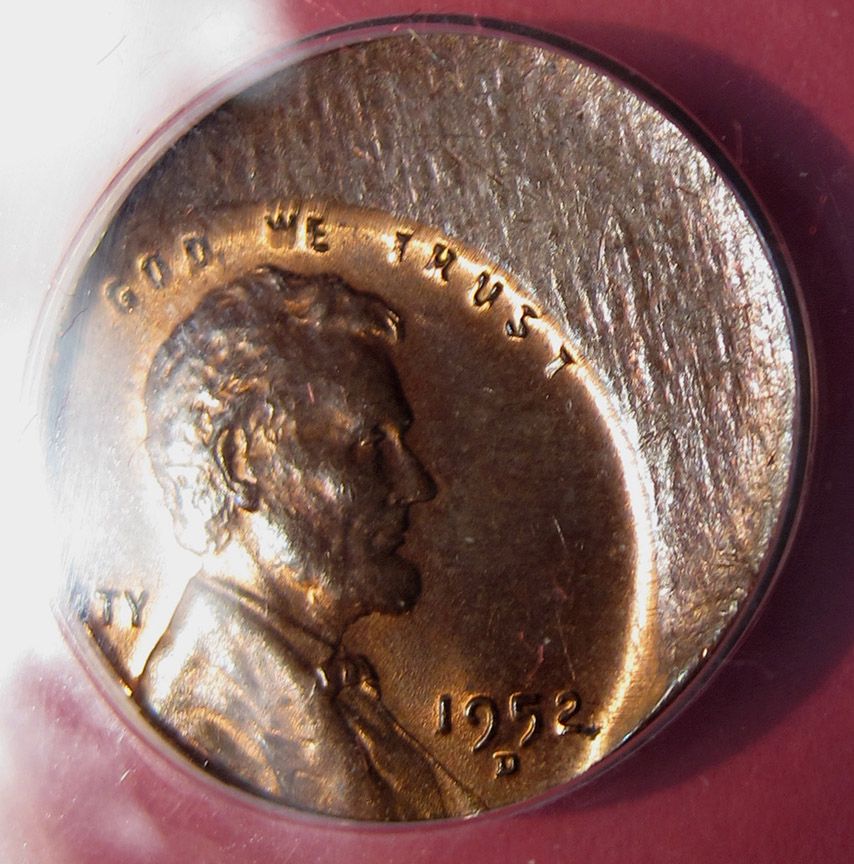 No-Date-Lincoln-Wheat-Cent-Mint-Error---Off-Center-W/-Planchet-Lines