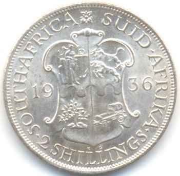 1936-South-Africa-2-Shilling---Grade-Please.