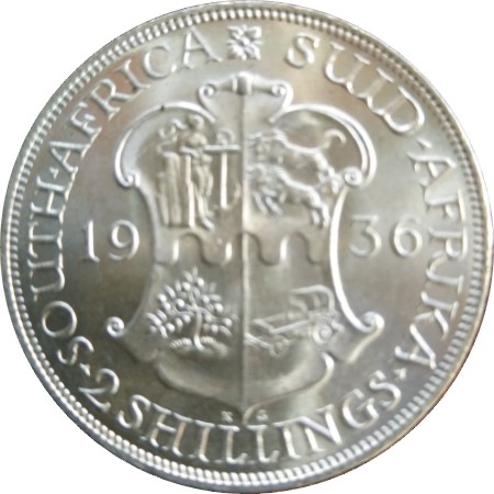 1936-South-Africa-2-Shilling---Grade-Please.