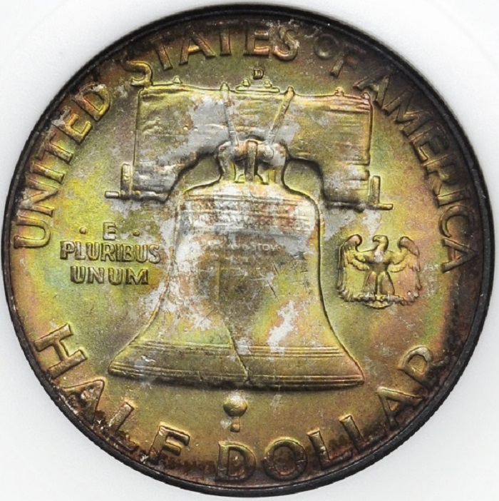 1957-Toned-Franklin-Half