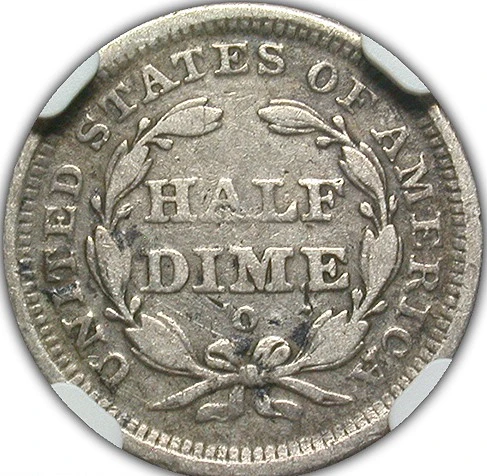 1840-O-Half-Dime-Drapery