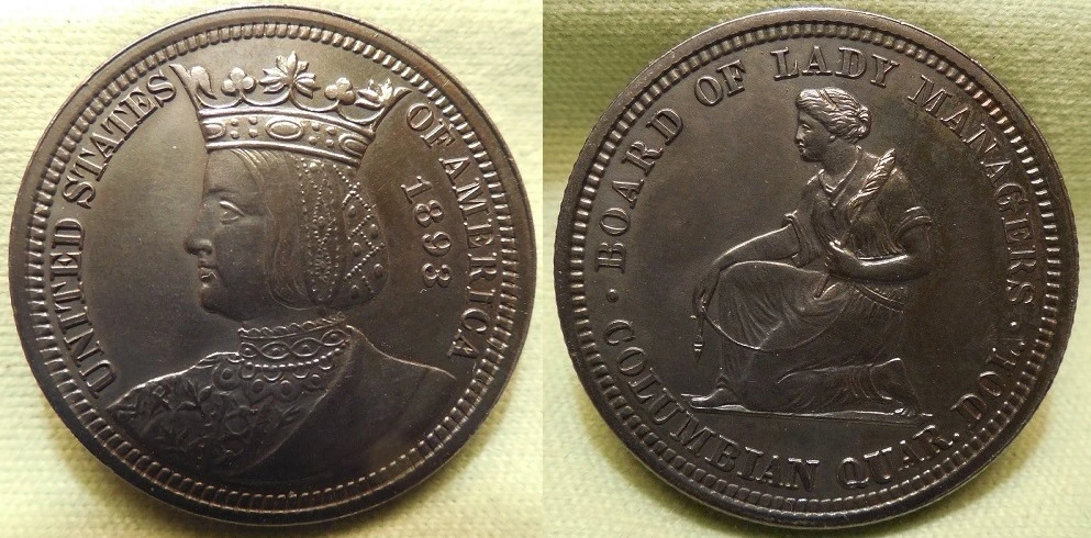 1893-Isabella-Commemorative-Quarter,-PCGS-MS-68+,-Rainbow-Toned,-Schultz-Collection