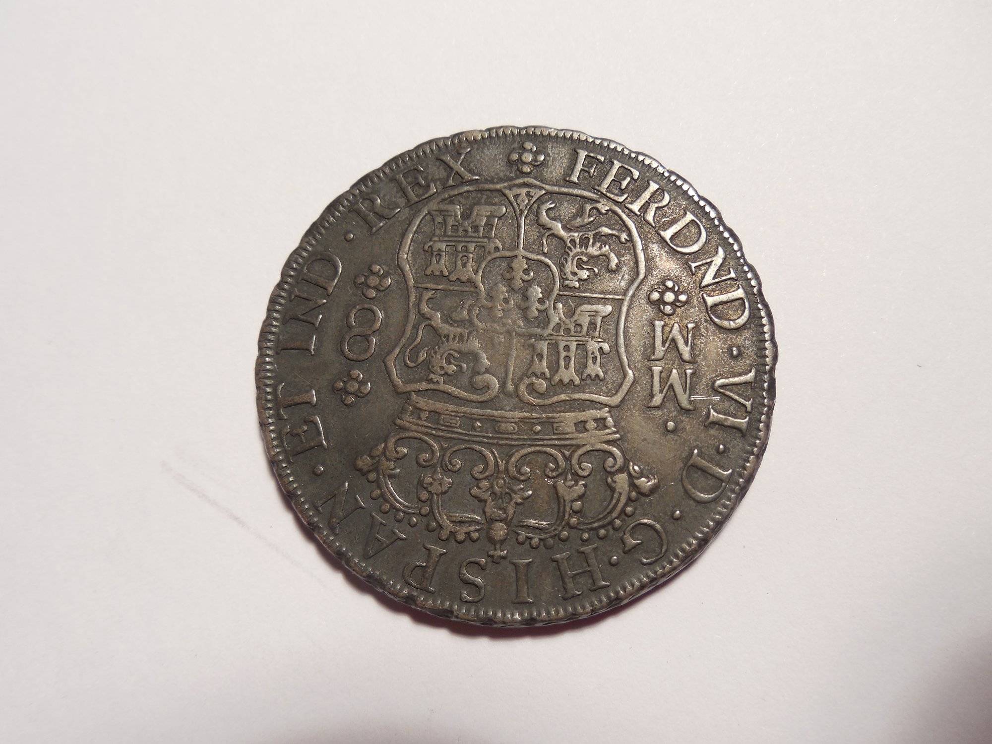 1858-8-Reals--Not-Sure-If-S/B-Error-Or-Just-Mexican-Coin-Great-Estate-Find