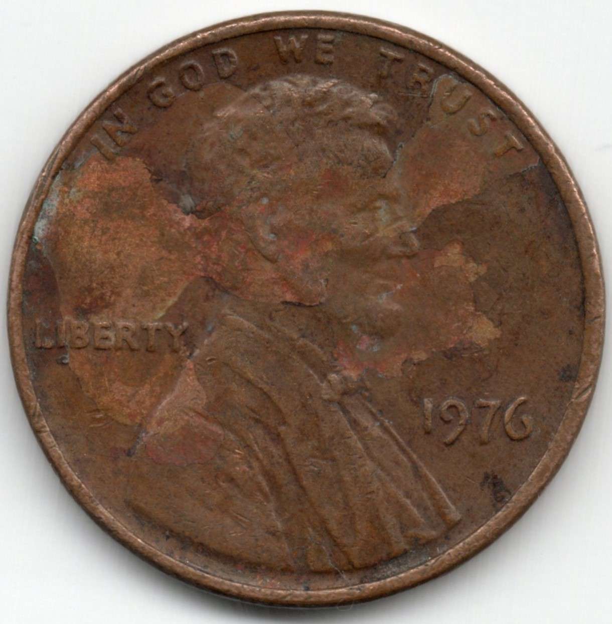 1976-Penny.-Damage?-Lamination-Error?