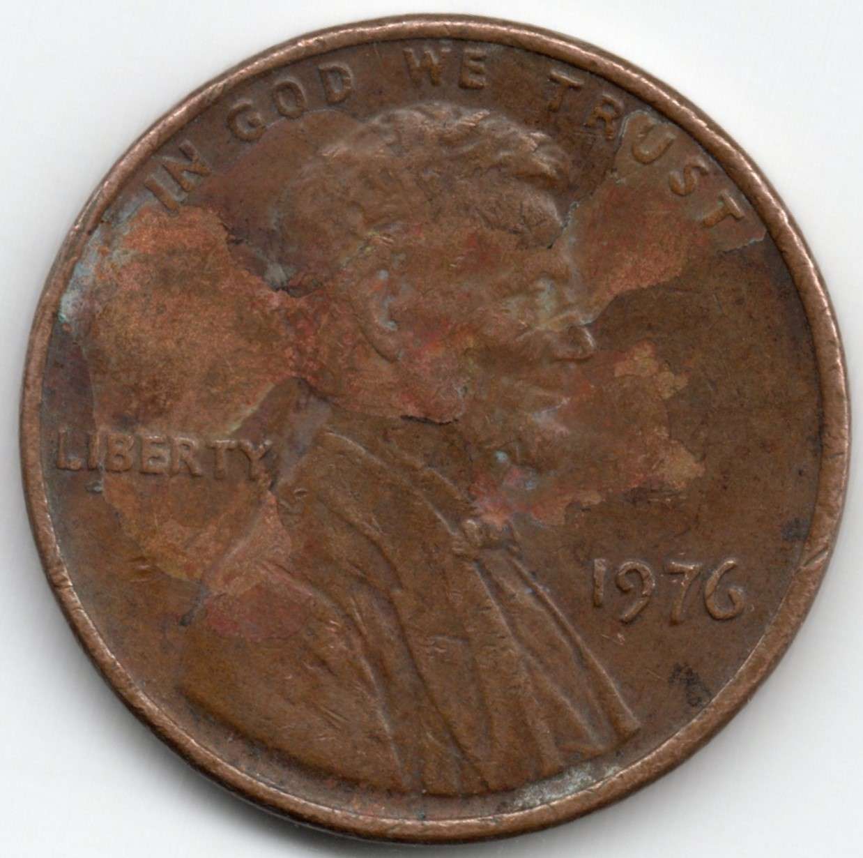 1976-Penny.-Damage?-Lamination-Error?