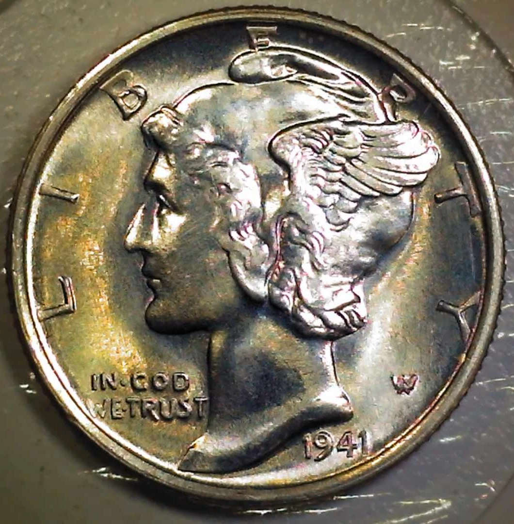 1941-S-Winged-Liberty/Mercury-Dime-For-Grading