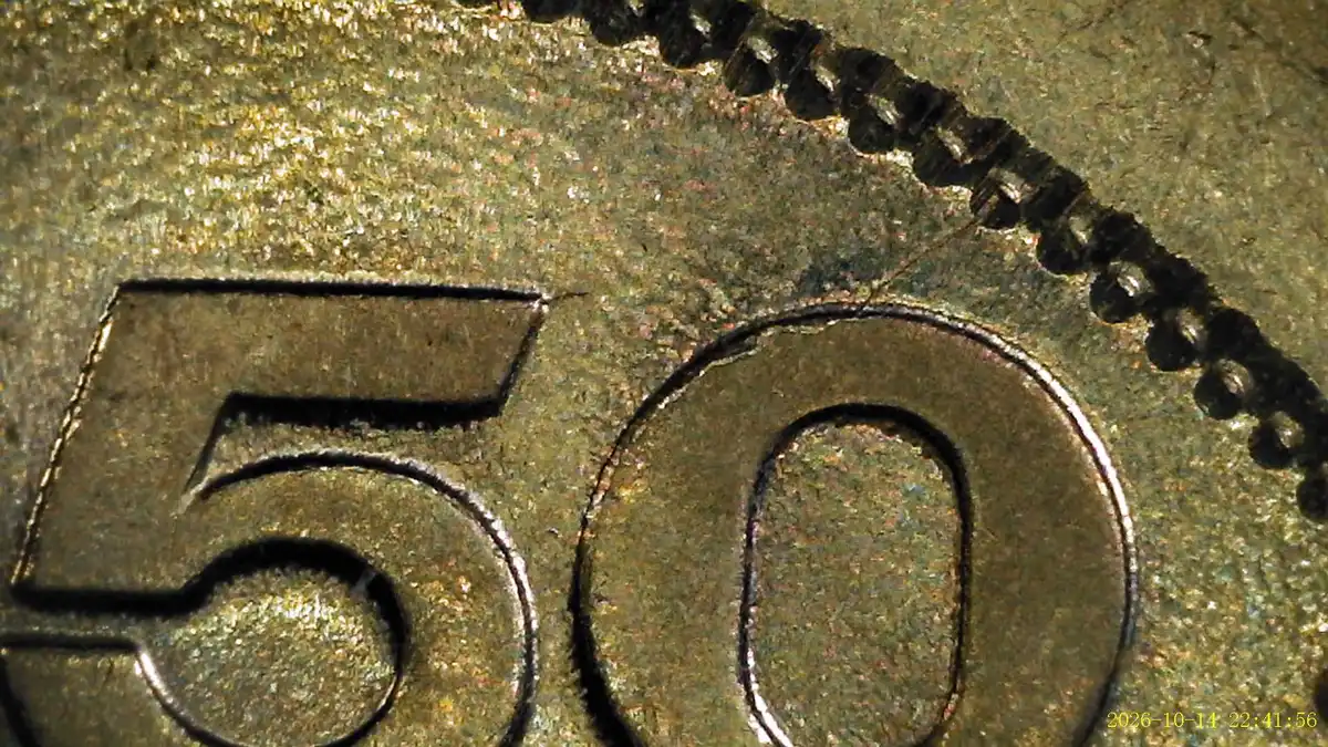 1988-Mexico---50-Pesos,-10-15%-Off-Center-Strike