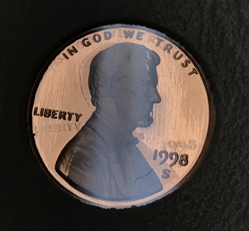 1998-S-Lincoln-Proof-Cent-Double-Struck-&-Rotated-In-Collar