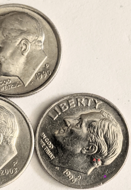 1999--P-Dime-Odd-Markings-On-My-Coin.