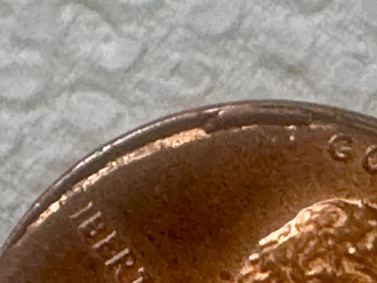 1983-P-Lincoln-Memorial-Cent-With-Peripheral-Die-Damage-Die-Attrition