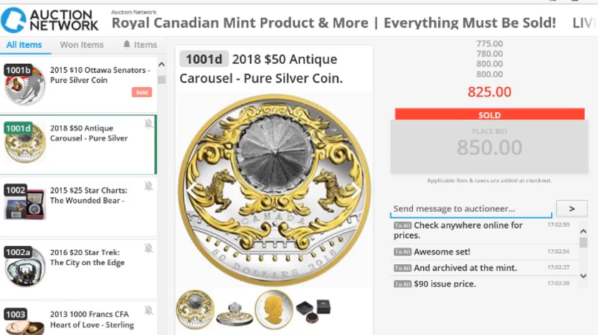 2018-Antique-Carousel,-Release-On-May-16th,-6-Oz,-$749.95,-Mintage-1000-Pcs