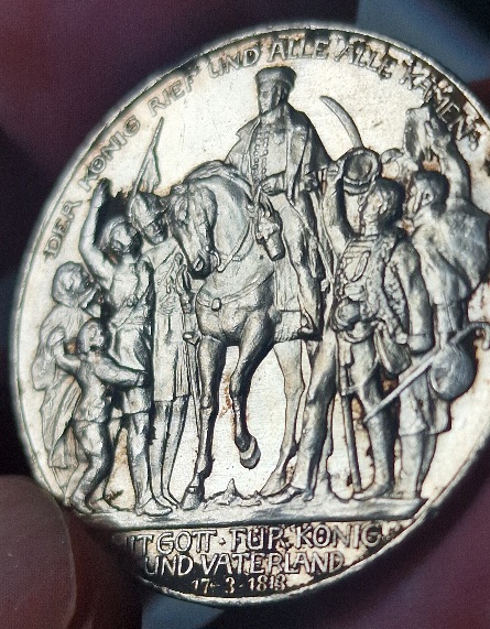 Banged-Up-3-Mark-Preussia-1913-Polished-Dies-Or-Proof?-For-Fun-And-Learning