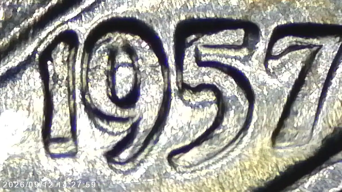 1957-D-Roosevelt-Dime-10c---Possible-DDO-Or-Machine-Doubling?