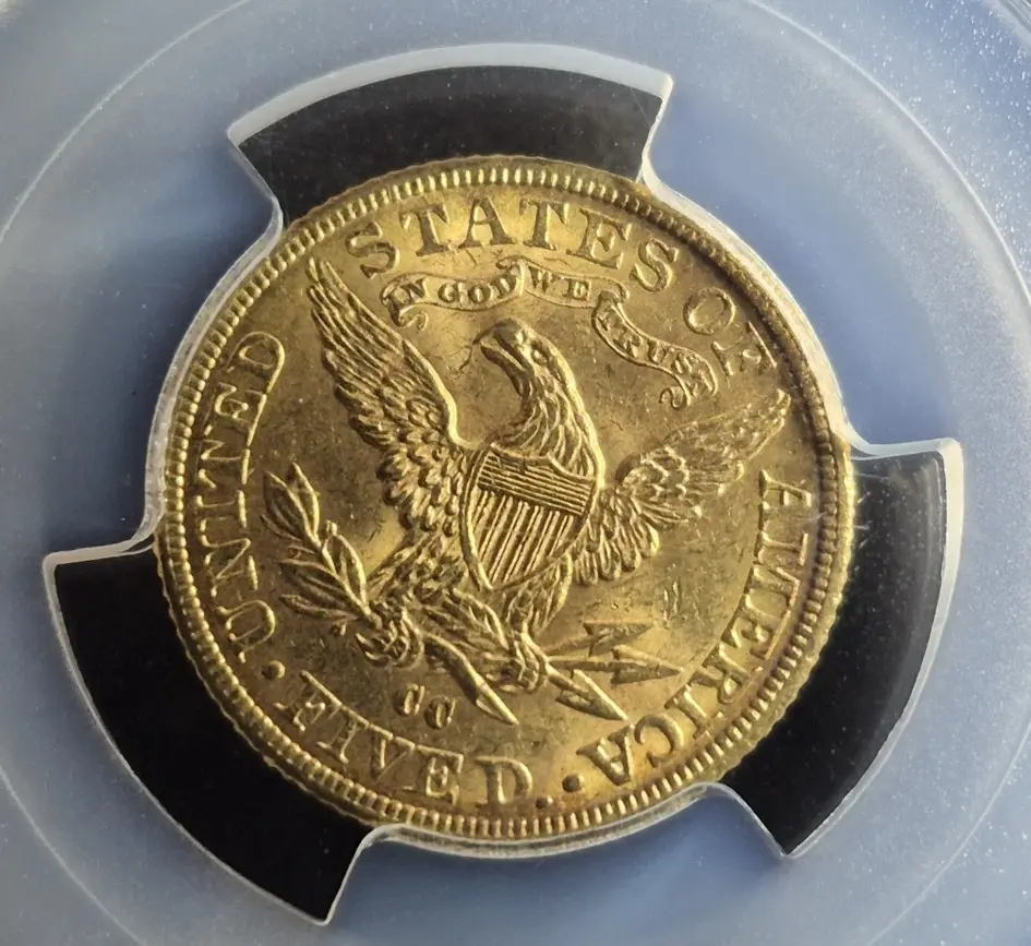 1891-CC-$5-Liberty-Head-Gold-Half-Eagle-CAC-MS-62---The-Fairmount-Collection