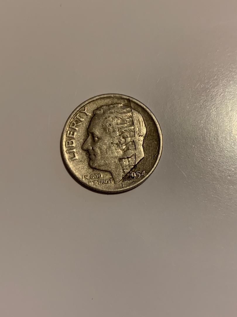 1954-US-Dime-With-Countermark