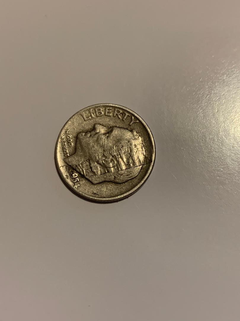 1954-US-Dime-With-Countermark