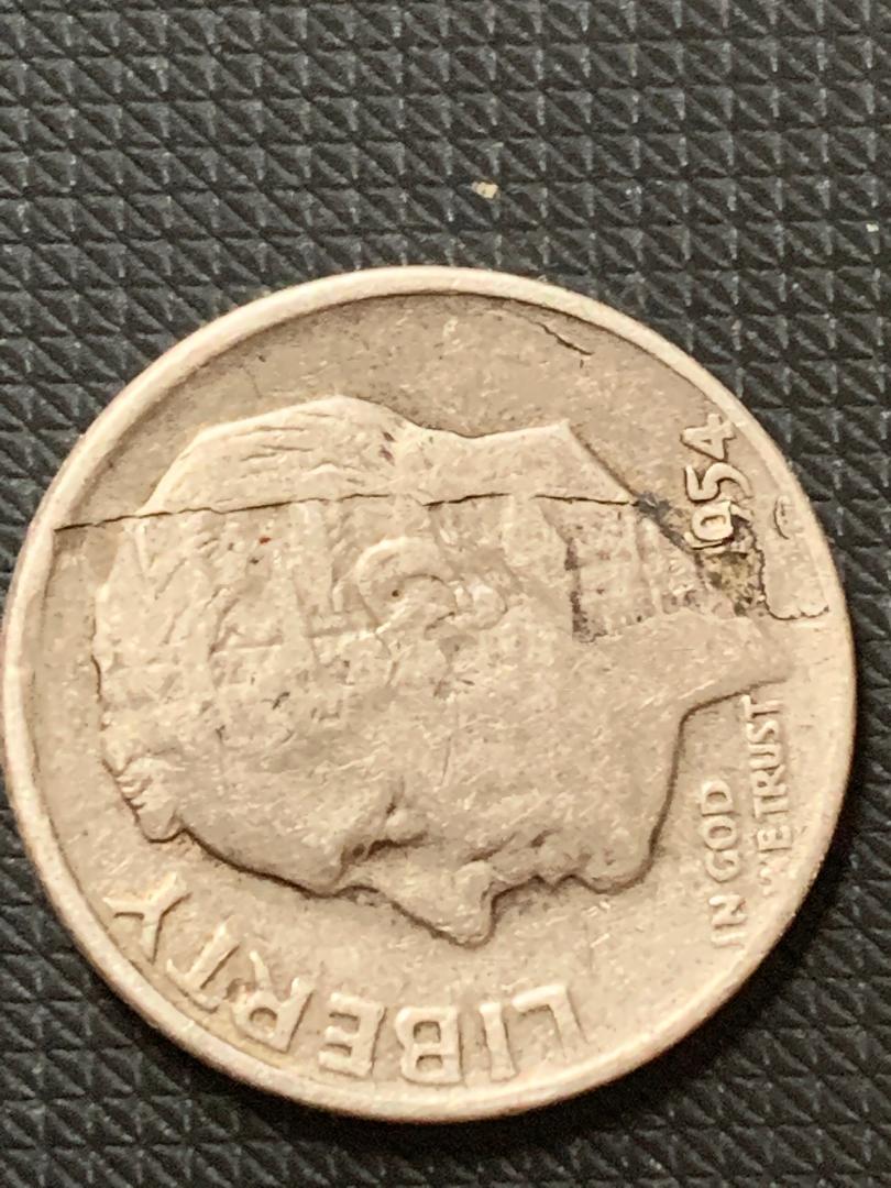 1954-US-Dime-With-Countermark