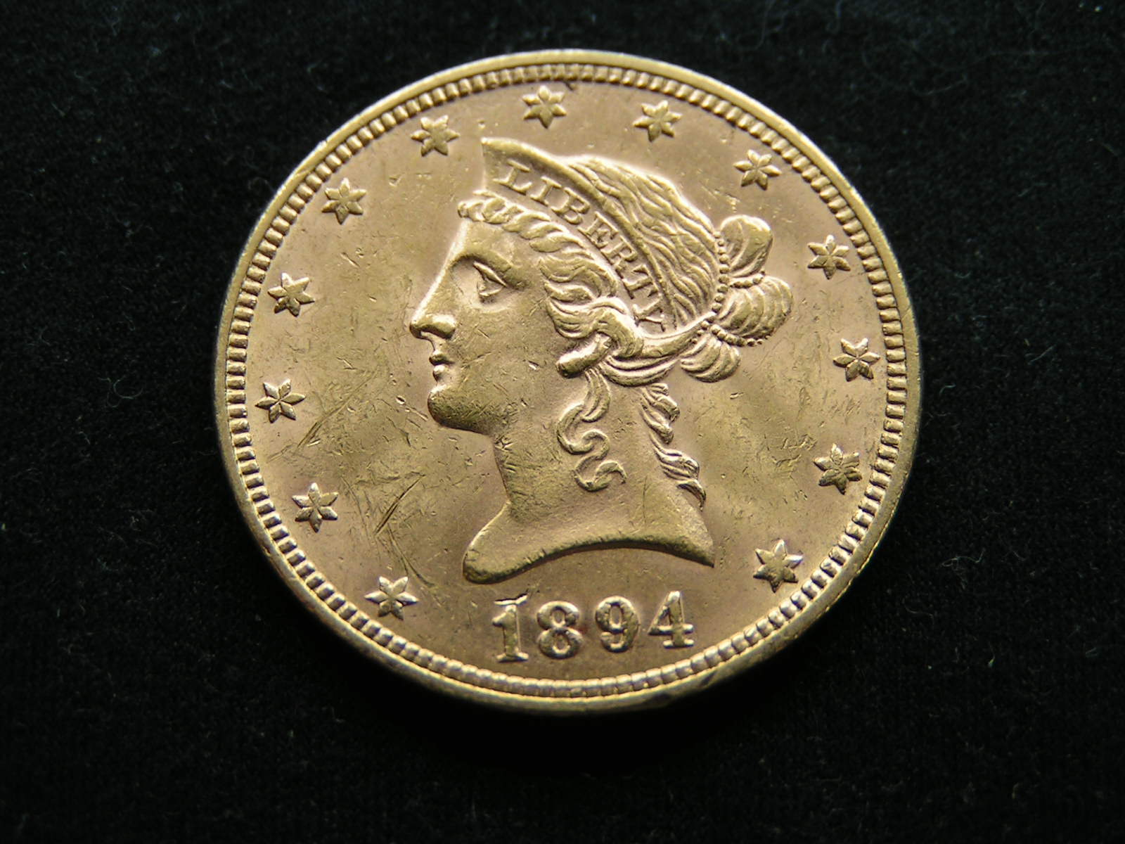 Gold-Type-Set-$1-1853,-$1-1856,-$2.50-1903,-$5-1907,-$10-1894,-$20-1907-D