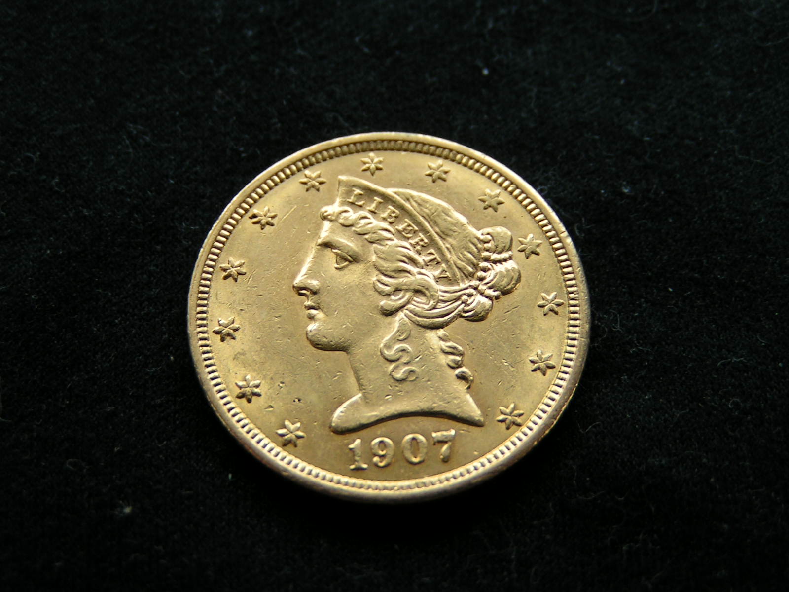 Gold-Type-Set-$1-1853,-$1-1856,-$2.50-1903,-$5-1907,-$10-1894,-$20-1907-D